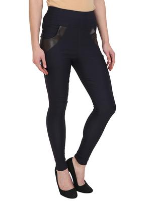 dark blue cotton lycra jegging - 14959780 - Standard Image - 2