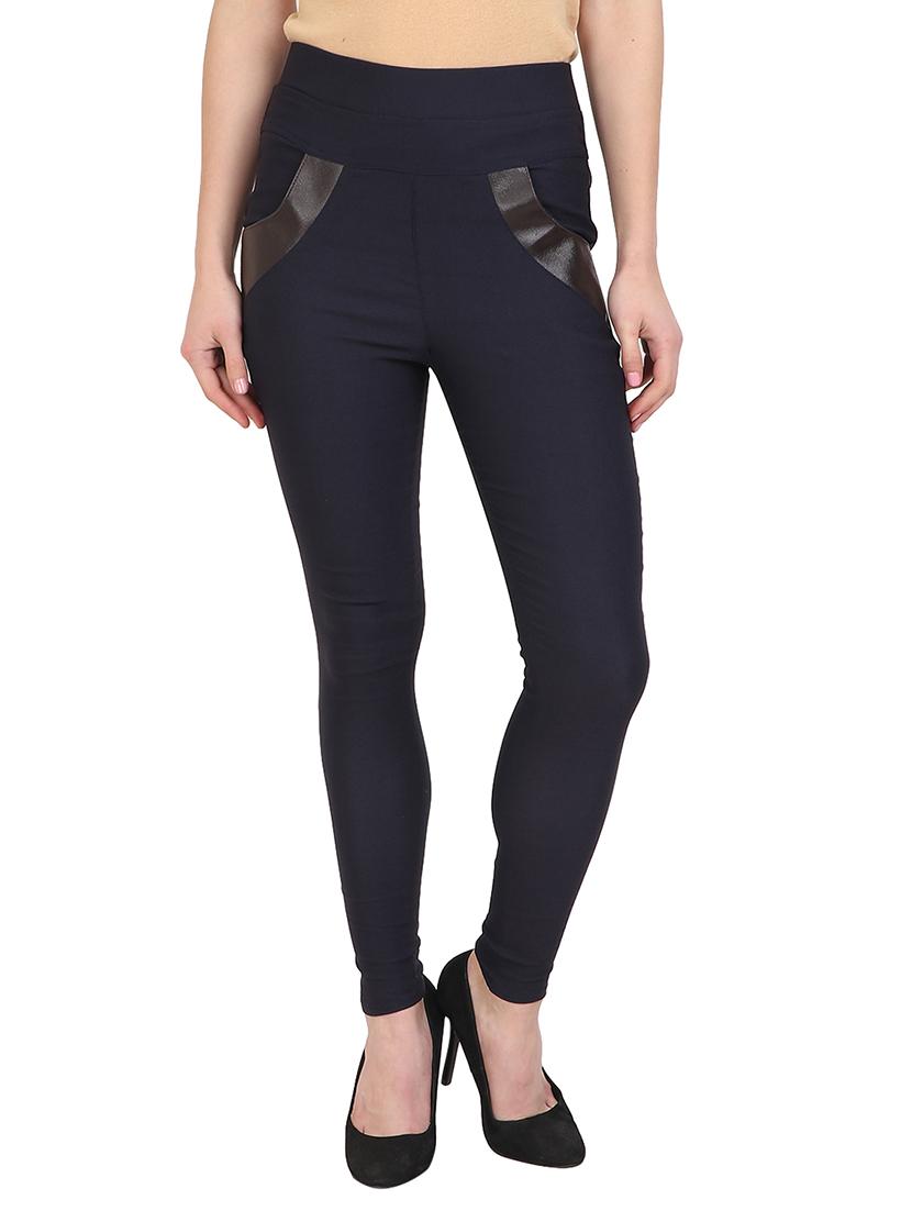 dark blue cotton lycra jegging - 14959780 - Zoom Image - 1