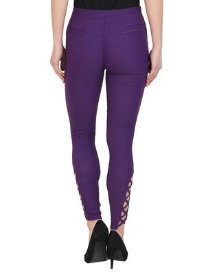 purple cotton jeggings - 14959781 - Standard Image - 3