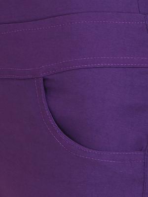 purple cotton jeggings - 14959781 - Standard Image - 4
