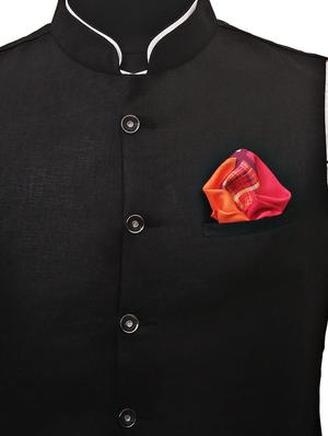 multicolour silk pocketsquare - 14960112 - Standard Image - 2