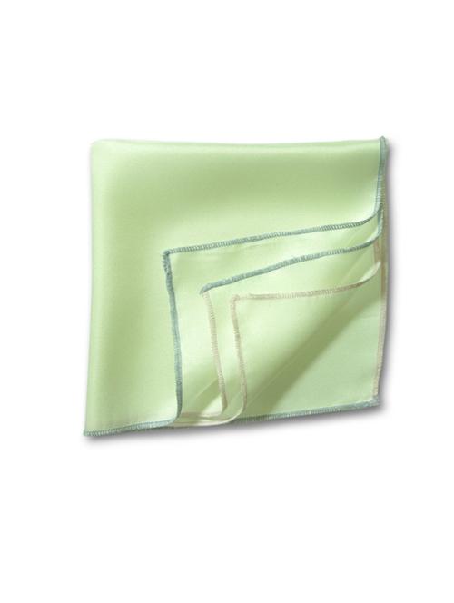 green silk pocketsquare - 14960215 - Standard Image - 1