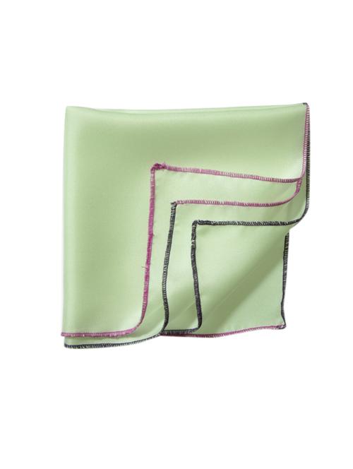 green silk pocketsquare - 14960218 - Standard Image - 1