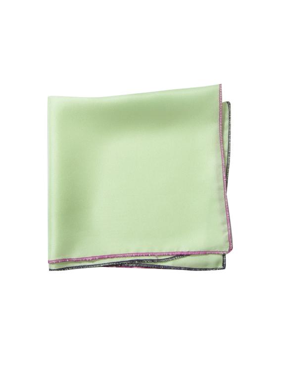 green silk pocketsquare - 14960218 - Zoom Image - 2
