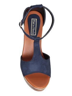 blue ankle strap sandal - 14960766 - Standard Image - 4