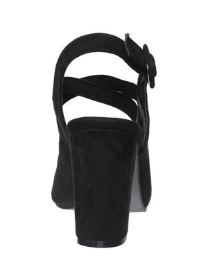 black suede back strap sandals - 14960788 - Standard Image - 3