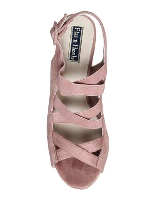 pink suede back strap sandals - 14960790 - Standard Image - 4