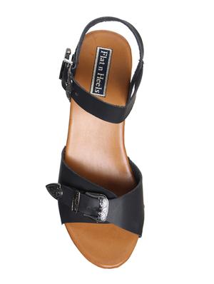 black ankle strap sandal - 14960815 - Standard Image - 4