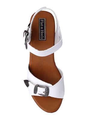 white ankle strap sandal - 14960816 - Standard Image - 4
