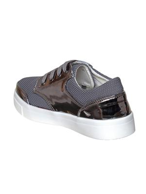 grey canvas laceup sneakers - 14960836 - Standard Image - 3