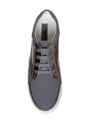 grey canvas laceup sneakers - 14960836 - Standard Image - 4