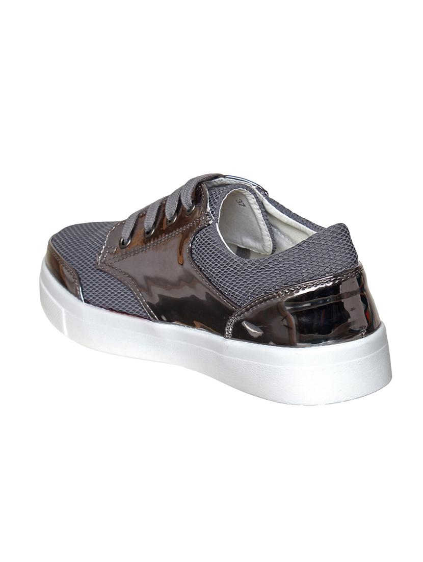 grey canvas laceup sneakers - 14960836 - Zoom Image - 3