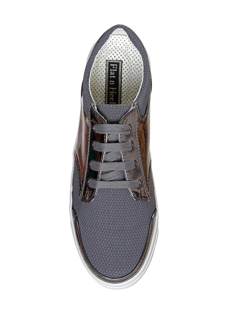 grey canvas laceup sneakers - 14960836 - Zoom Image - 4