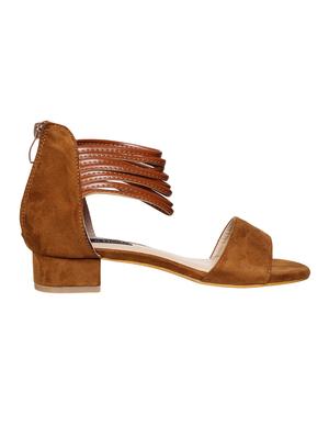 tan faux leather closed back sandals - 14960991 - Standard Image - 2