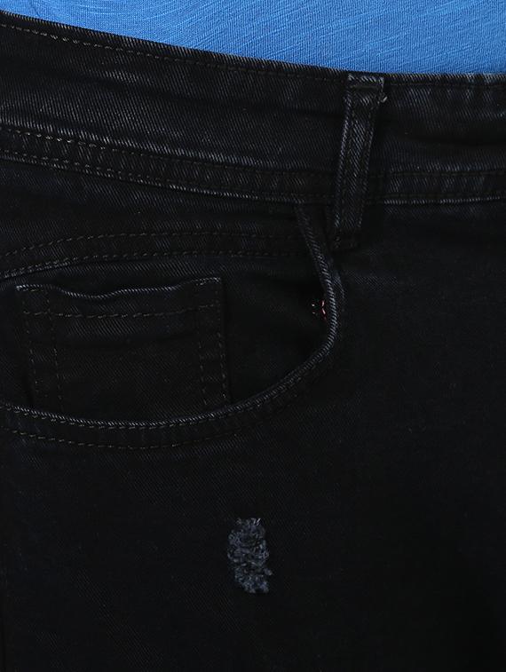 black cotton blend ripped jeans - 14961743 - Zoom Image - 5