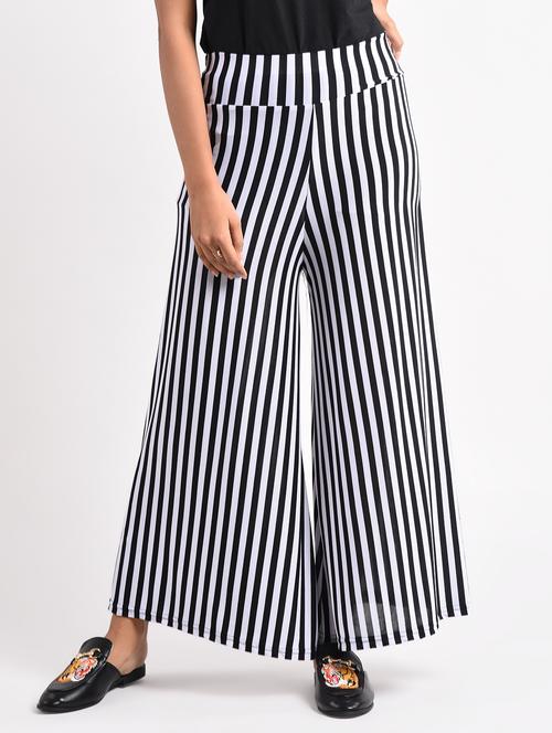 black striped rayon palazzo - 14961930 - Very Small Image - 1