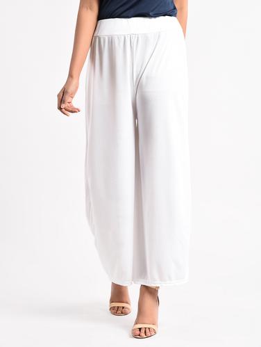 white solid rayon palazzo - 14961940 - Very Small Image - 1