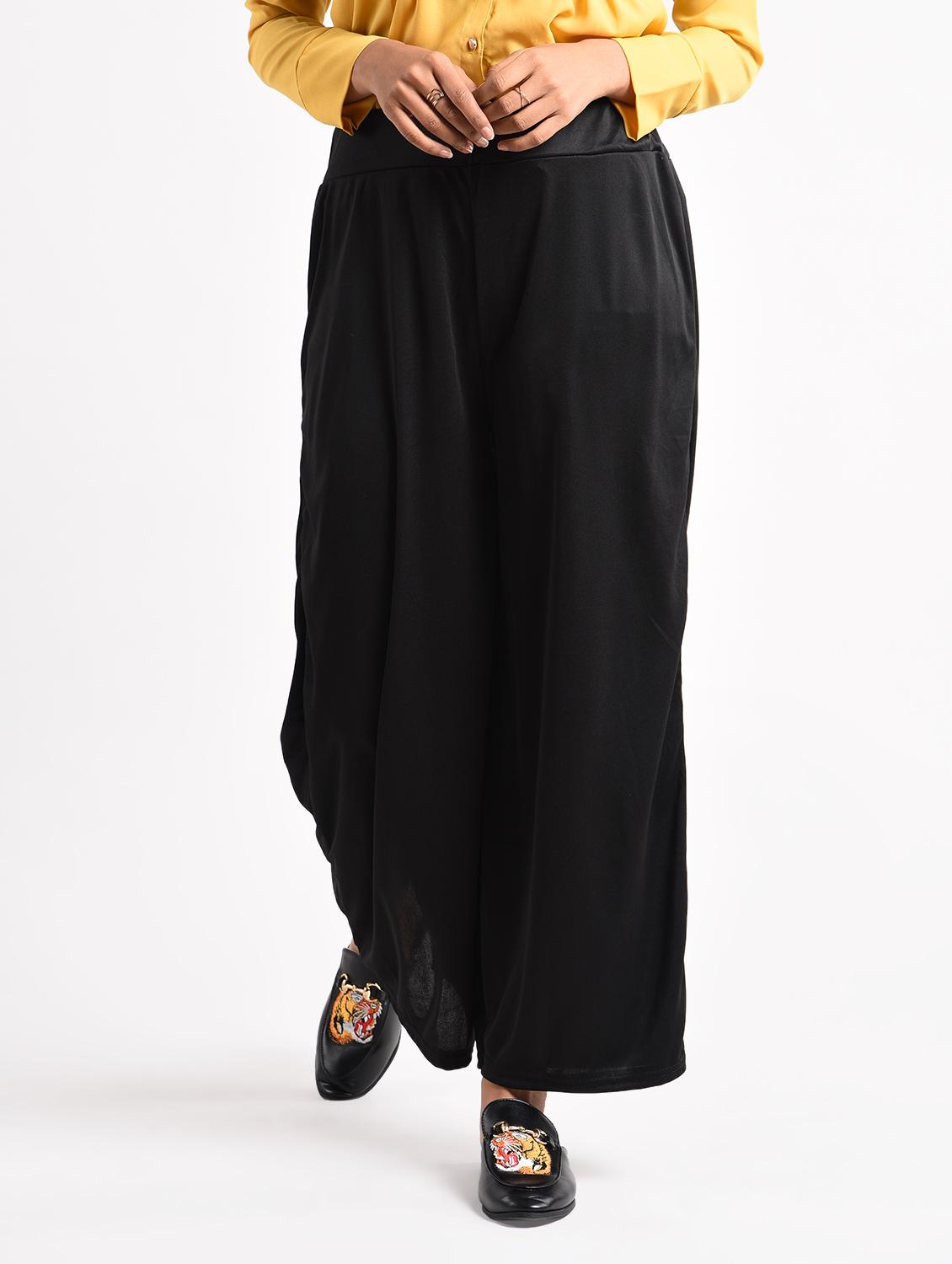 black solid rayon palazzo - 14961941 - Zoom Image - 1