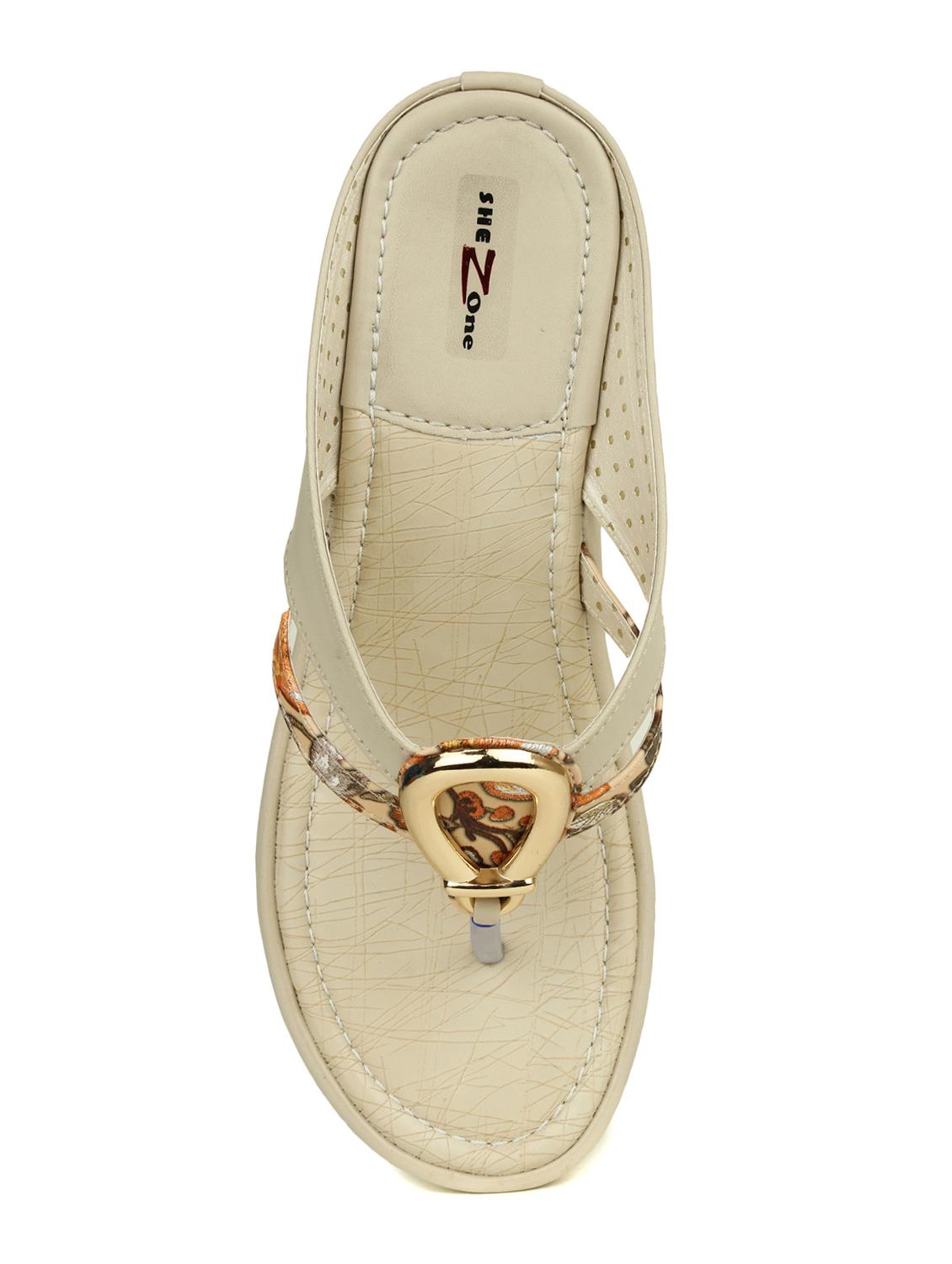 beige toe separator slippers - 14962158 - Zoom Image - 4