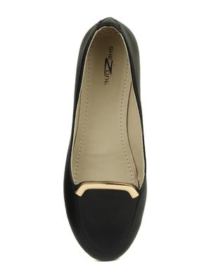 black suede slip on ballerina - 14962168 - Standard Image - 4
