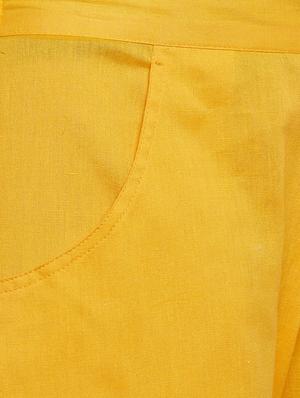 yellow solid cotton palazzo - 14962854 - Standard Image - 4