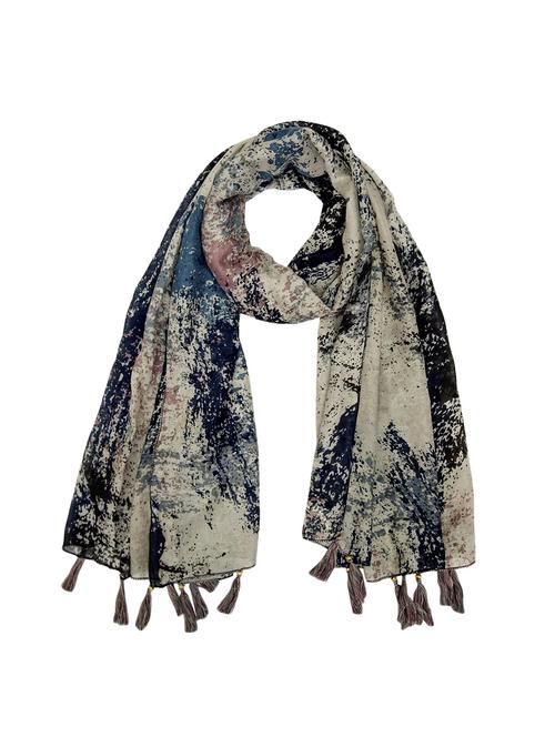 blue polyester scarf - 14963054 - Very Small Image - 1
