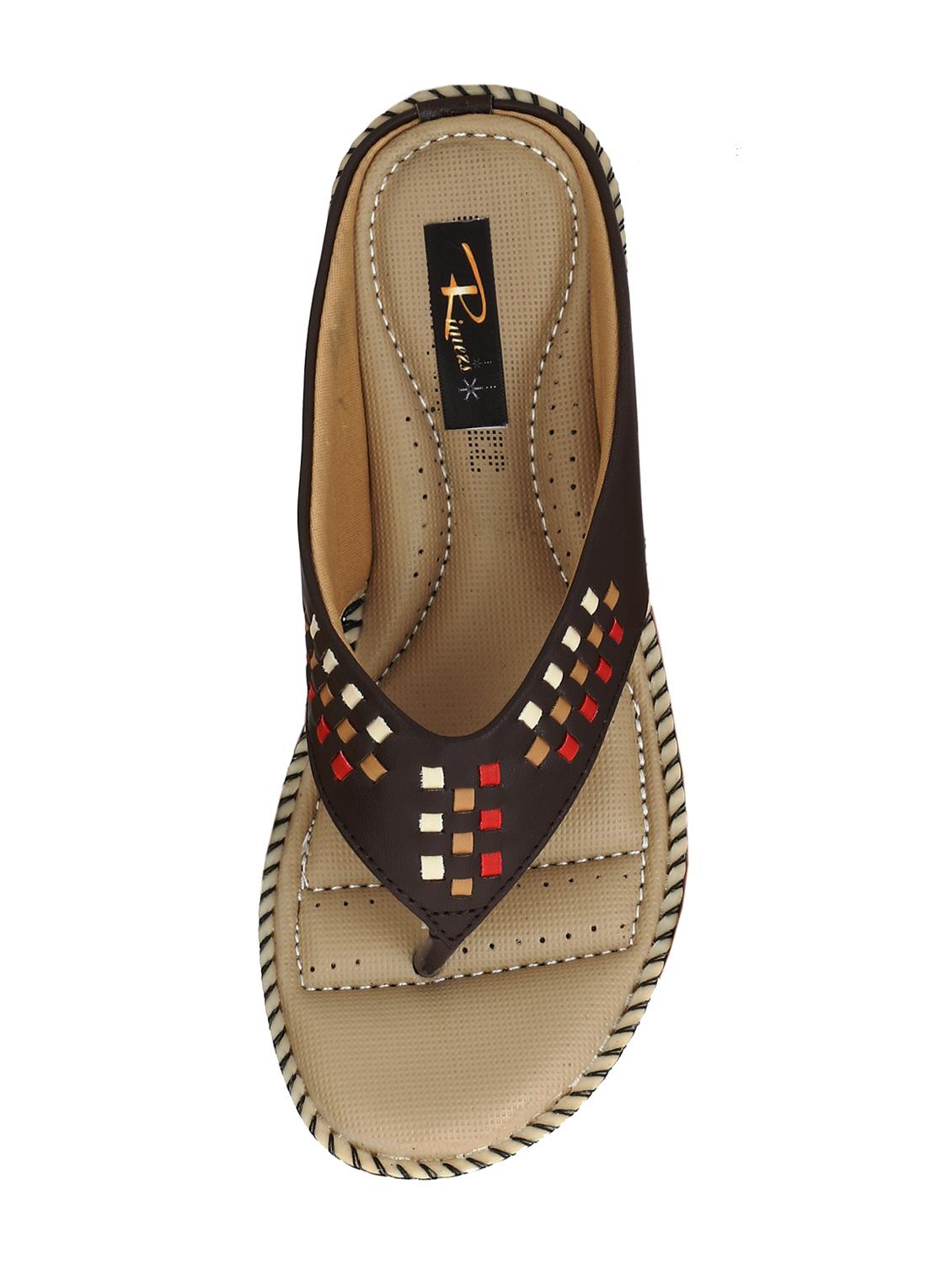 brown leatherette slippers - 14963438 - Zoom Image - 5