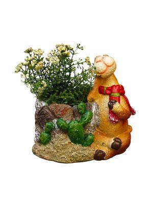 beautiful planter pot with pony motif - 14963863 - Standard Image - 3