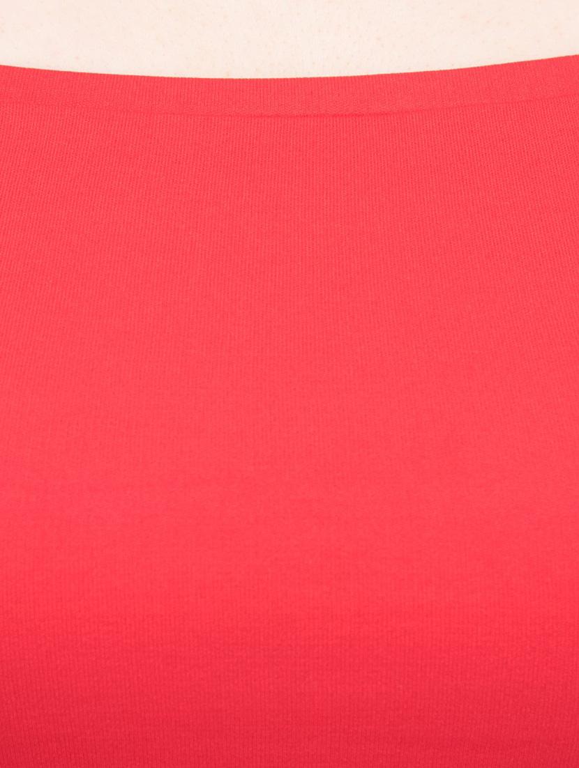 red hosery fit & flare dress - 14964121 - Zoom Image - 4