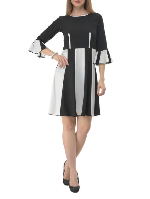 grey crepe a-line dress - 14964131 - Standard Image - 1