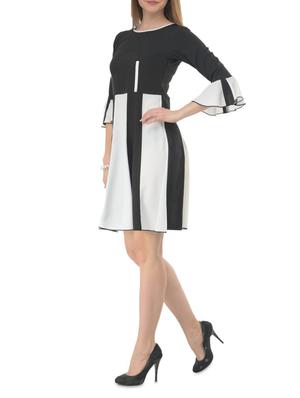 grey crepe a-line dress - 14964131 - Standard Image - 2