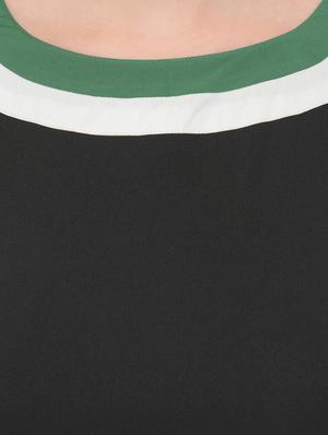 contrast detail a-line dress - 14964133 - Standard Image - 4