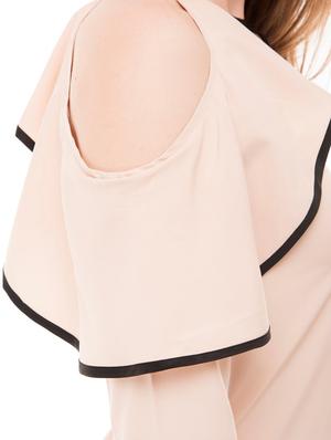 contrast piped ruffle detail a-line dress - 14964149 - Standard Image - 5