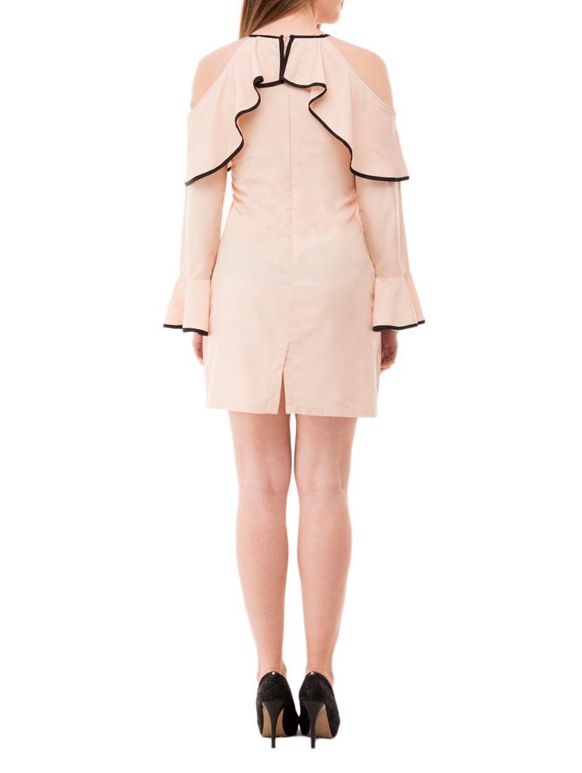 contrast piped ruffle detail a-line dress - 14964149 - Zoom Image - 3