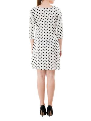 white polka doted sheath dress - 14964150 - Standard Image - 3
