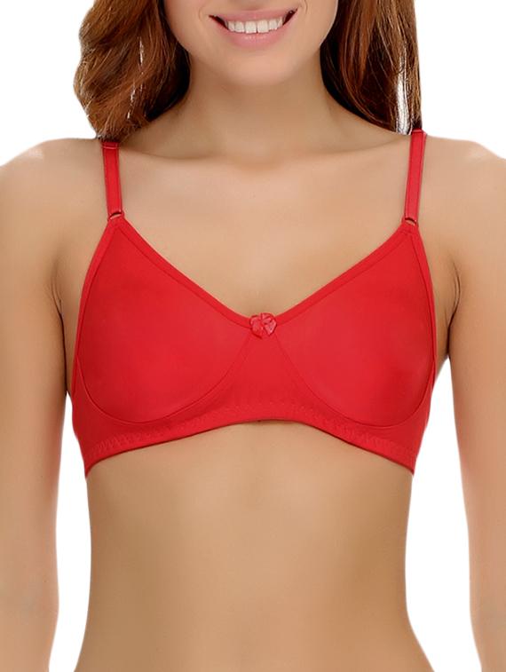 set of 2 bow patch solid bra - 14964751 - Zoom Image - 2
