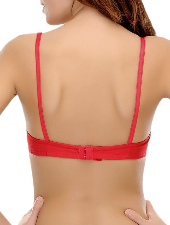 set of 2 bow patch solid bra - 14964751 - Zoom Image - 3