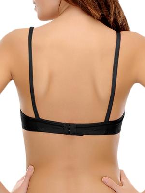 set of 2 black cotton t-shirt bra - 14964756 - Standard Image - 3