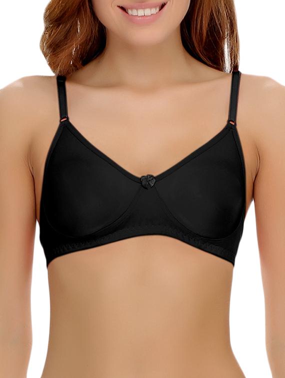 set of 2 black cotton t-shirt bra - 14964756 - Zoom Image - 2