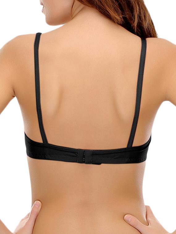 set of 2 black cotton t-shirt bra - 14964756 - Zoom Image - 3