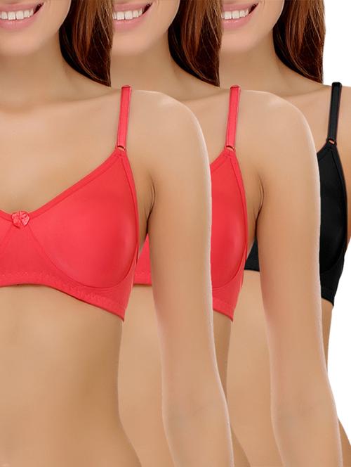 set of 2 bow patch solid bra - 14964793 - Standard Image - 1