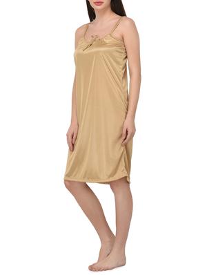 beige solid satin nightwear set - 14964861 - Standard Image - 4