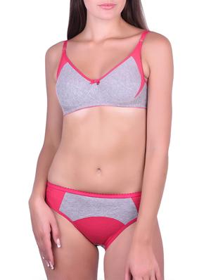 multi colored cotton bras and panty set - 14965391 - Standard Image - 4