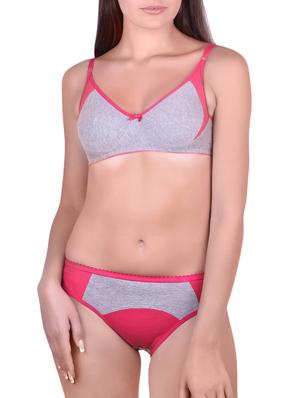 set of 3 color block bra and panrty set - 14965392 - Standard Image - 2