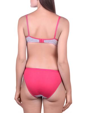 set of 3 color block bra and panrty set - 14965392 - Standard Image - 3