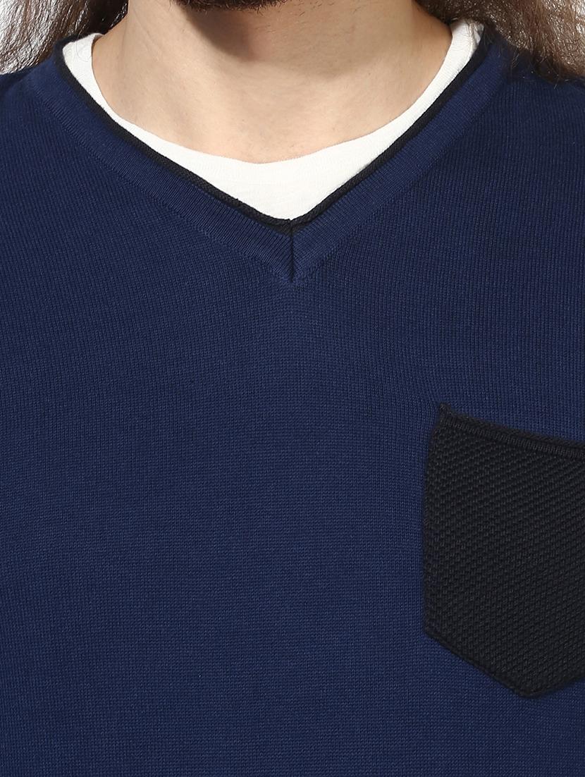 navy blue cotton pullover - 14966196 - Zoom Image - 4