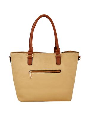 beige leatherette handbag - 14966341 - Standard Image - 2
