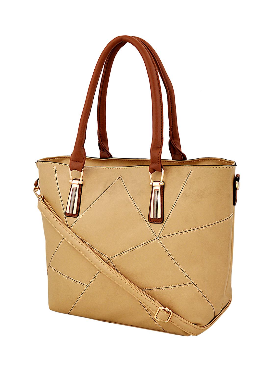 beige leatherette handbag - 14966341 - Zoom Image - 4
