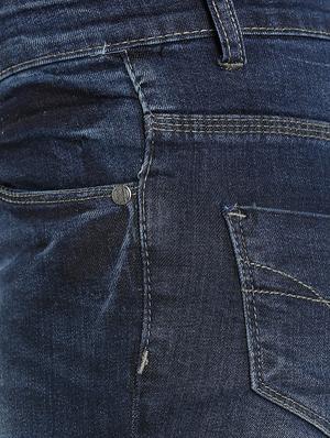 dark blue denim knee slit jeans - 14966636 - Standard Image - 5
