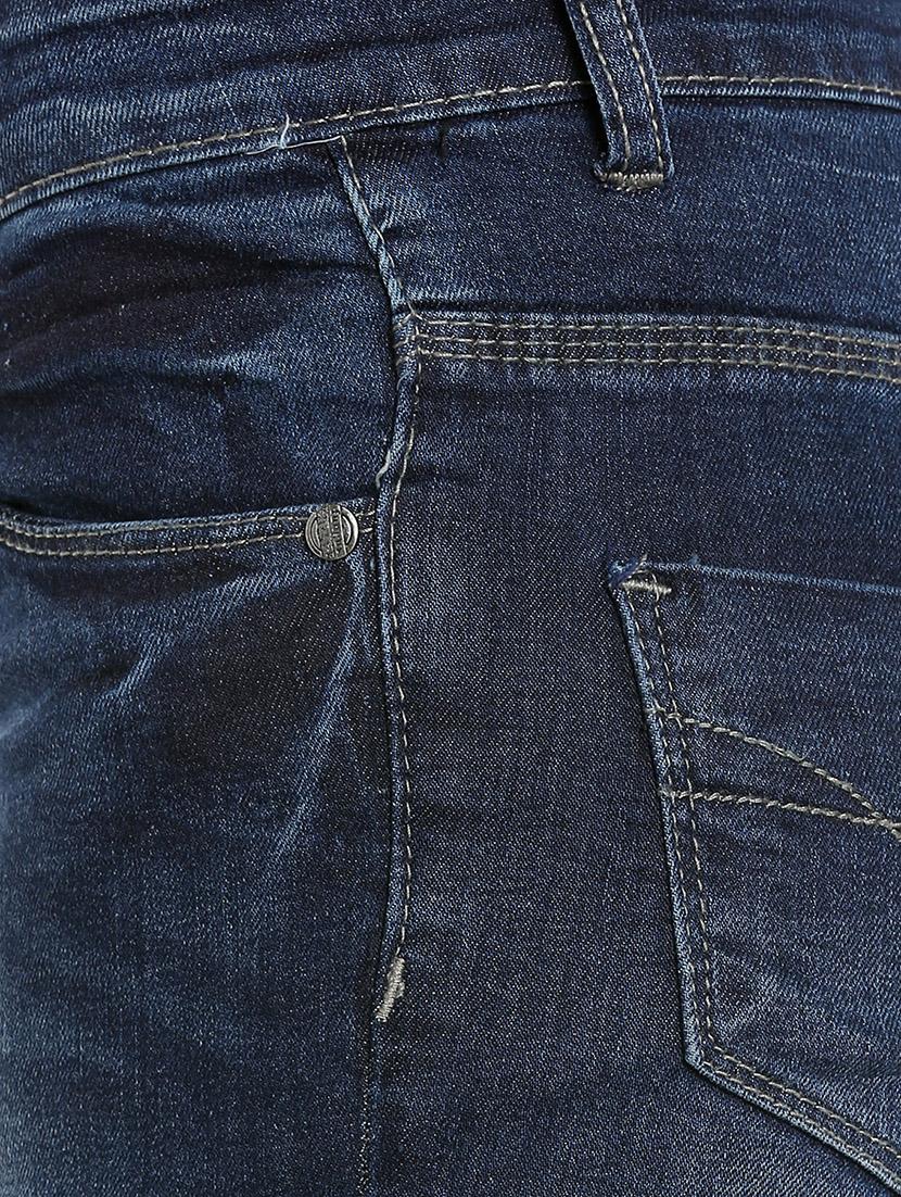 dark blue denim knee slit jeans - 14966636 - Zoom Image - 5